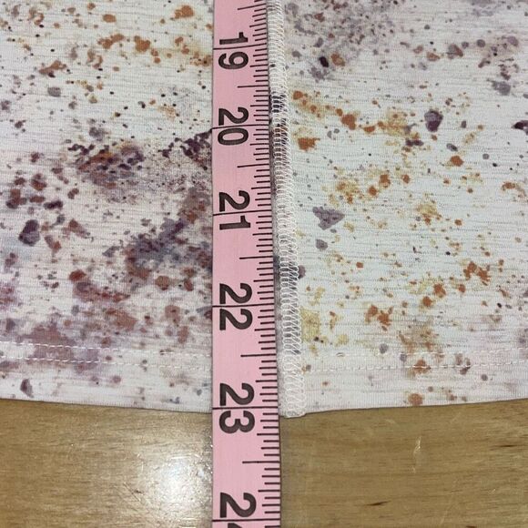 Calia by Carrie Underwood Womens Splatter Print Mock Neck Thumbhole Long Sleeve - Picture 11 of 11